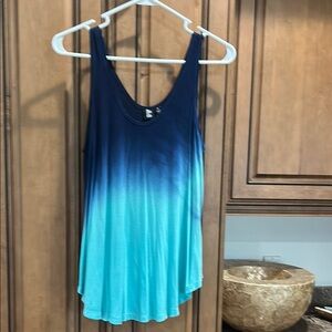 Gradient Blue Sleeveless Top